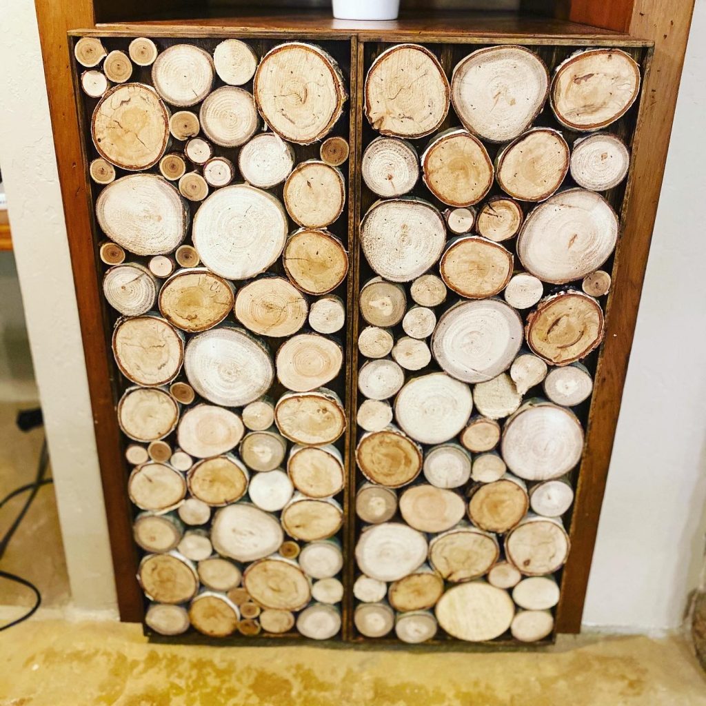 Wood stem cabinet doors