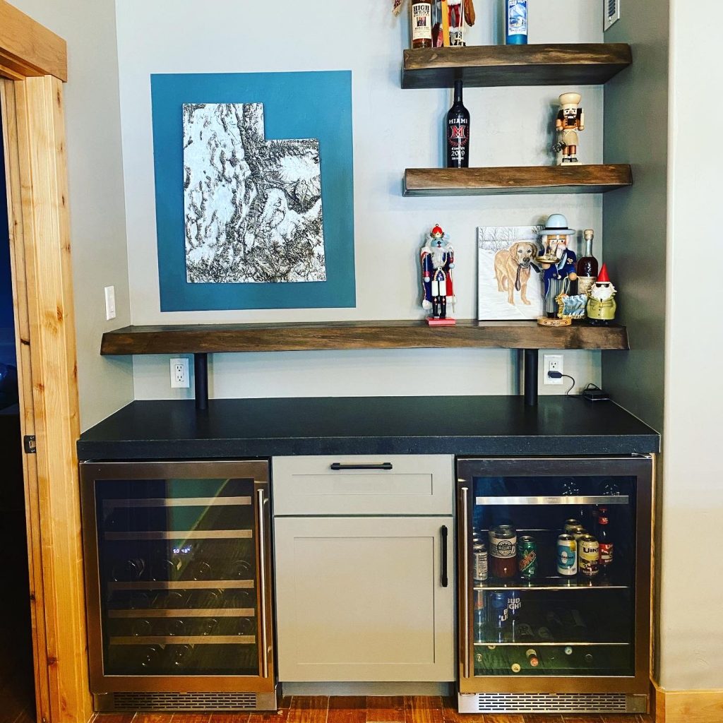 Custom bar with cabinet