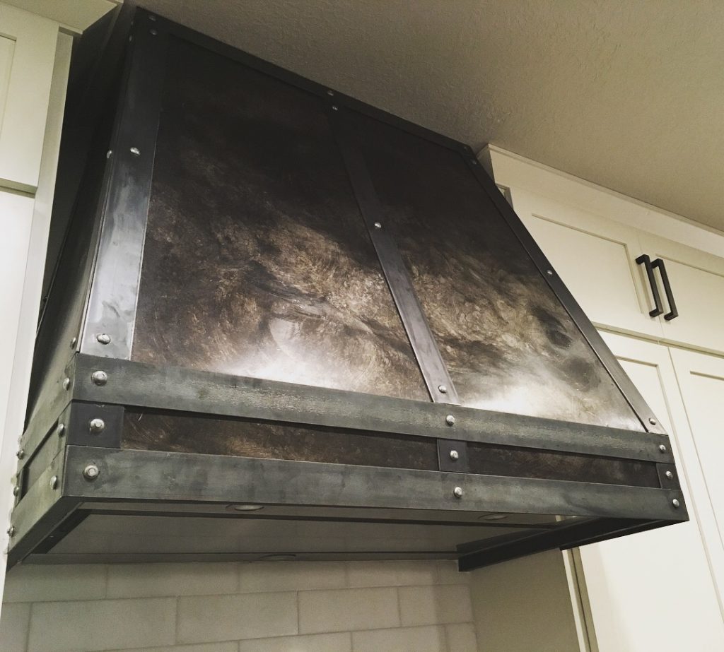 Steel kitchen hood